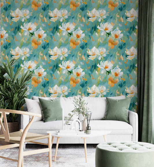 Green Floral Wallpaper for Nature Lovers