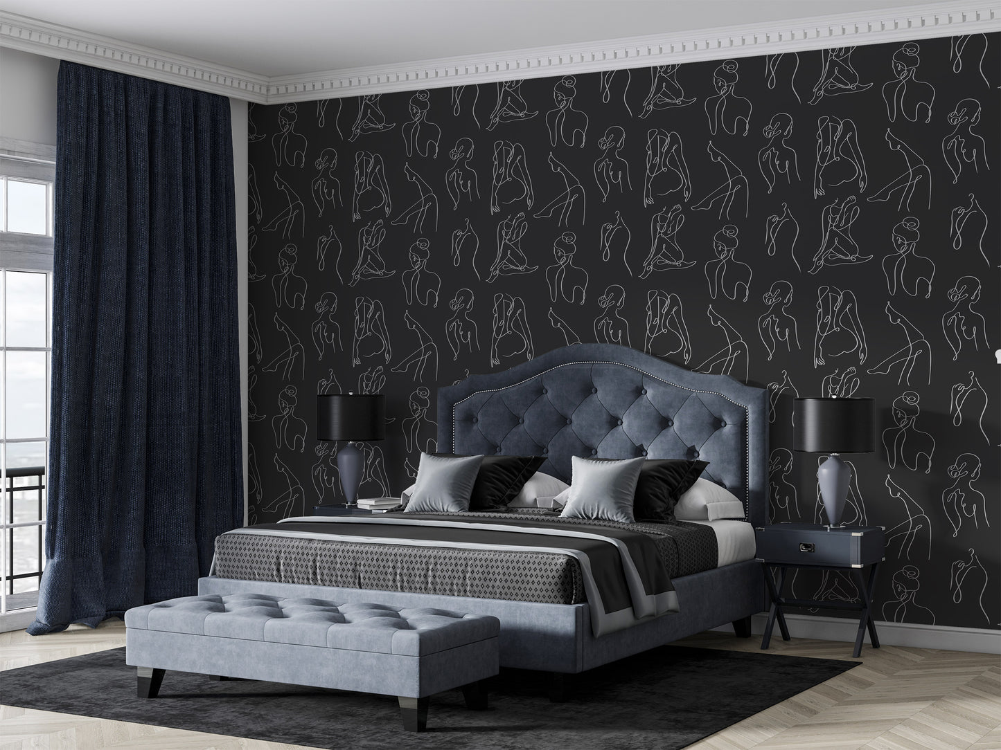 Female Body Peel and Stick Wallpaper for Artistic Wall Decor
