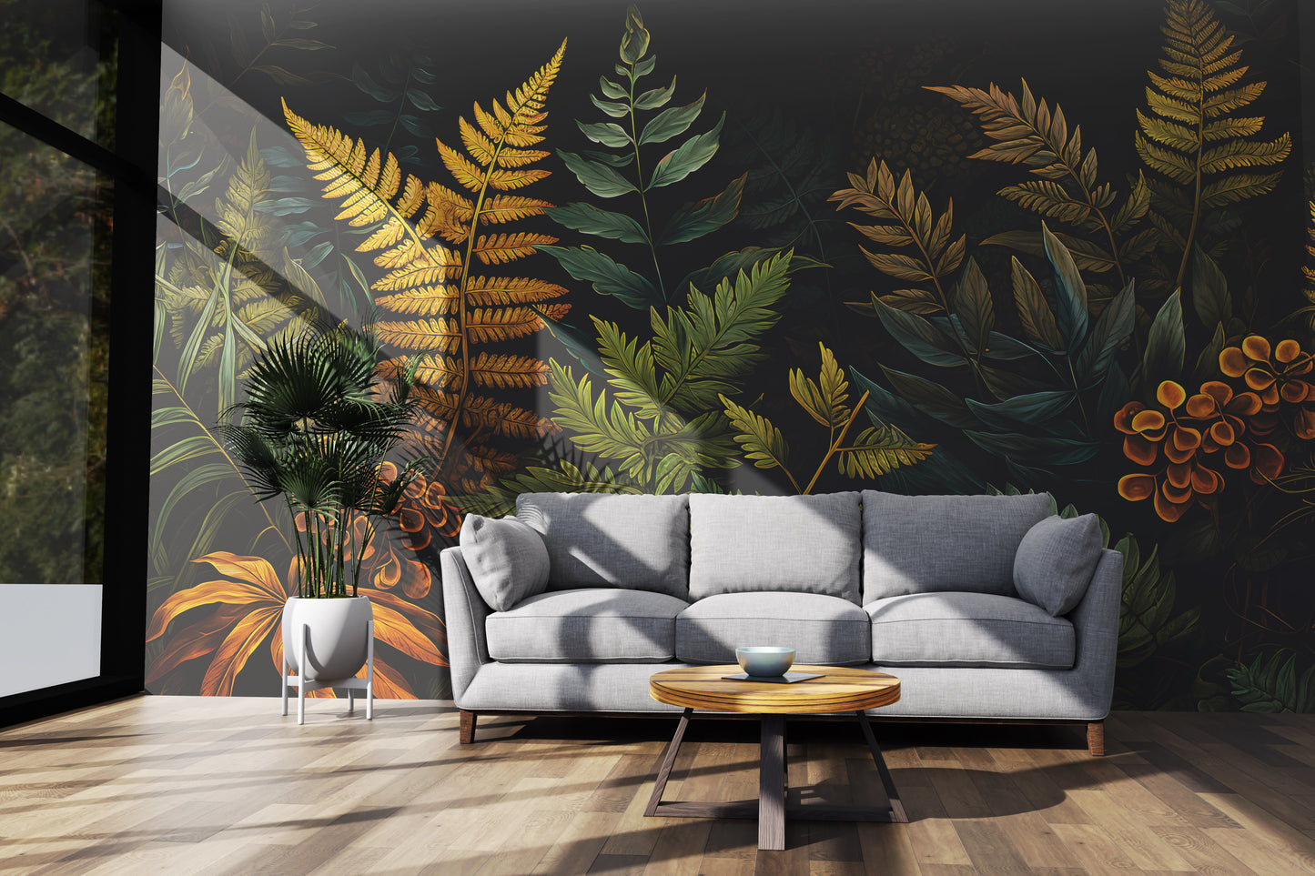 Peel-and-Stick Dark Floral Decal