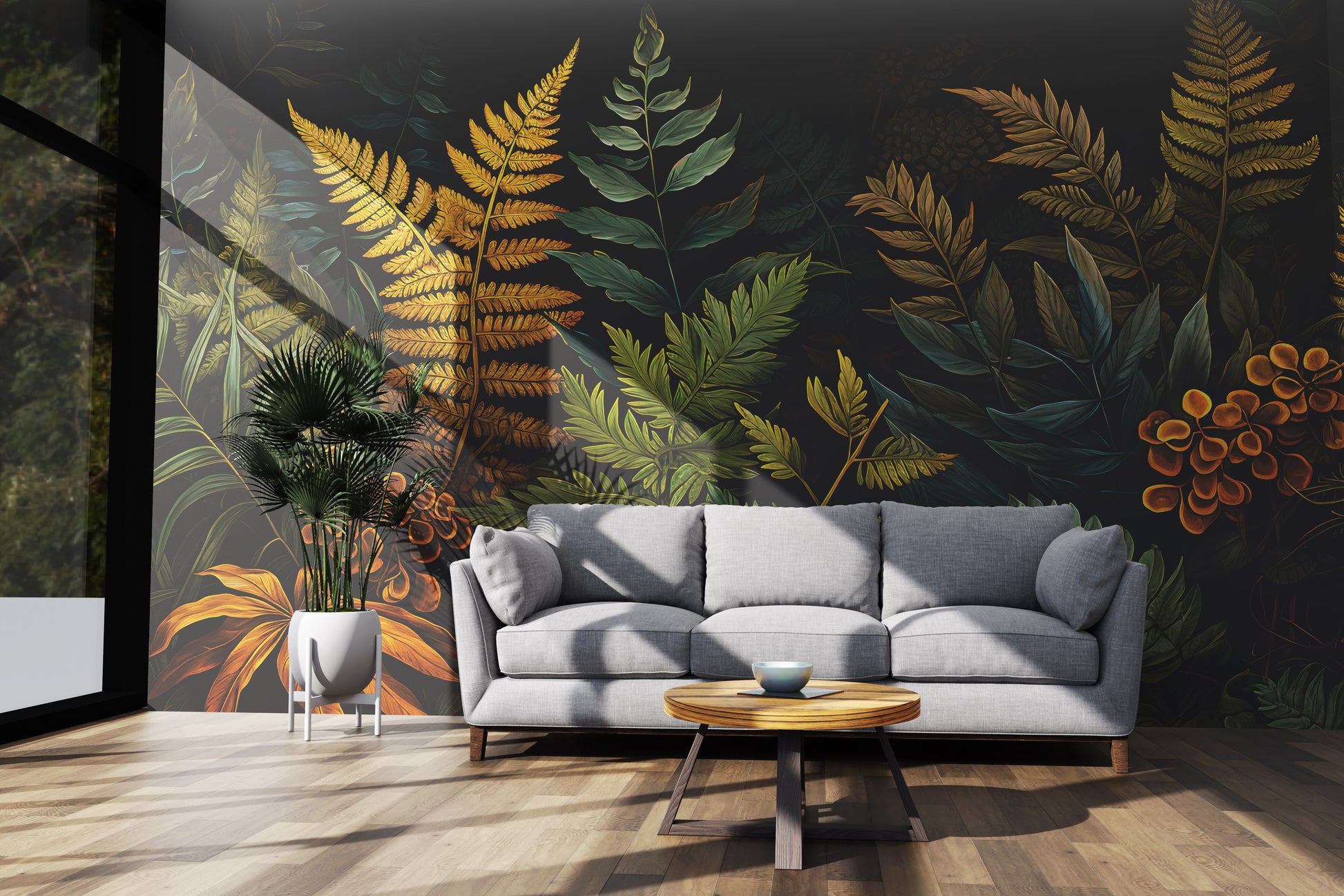 Peel-and-Stick Dark Floral Decal