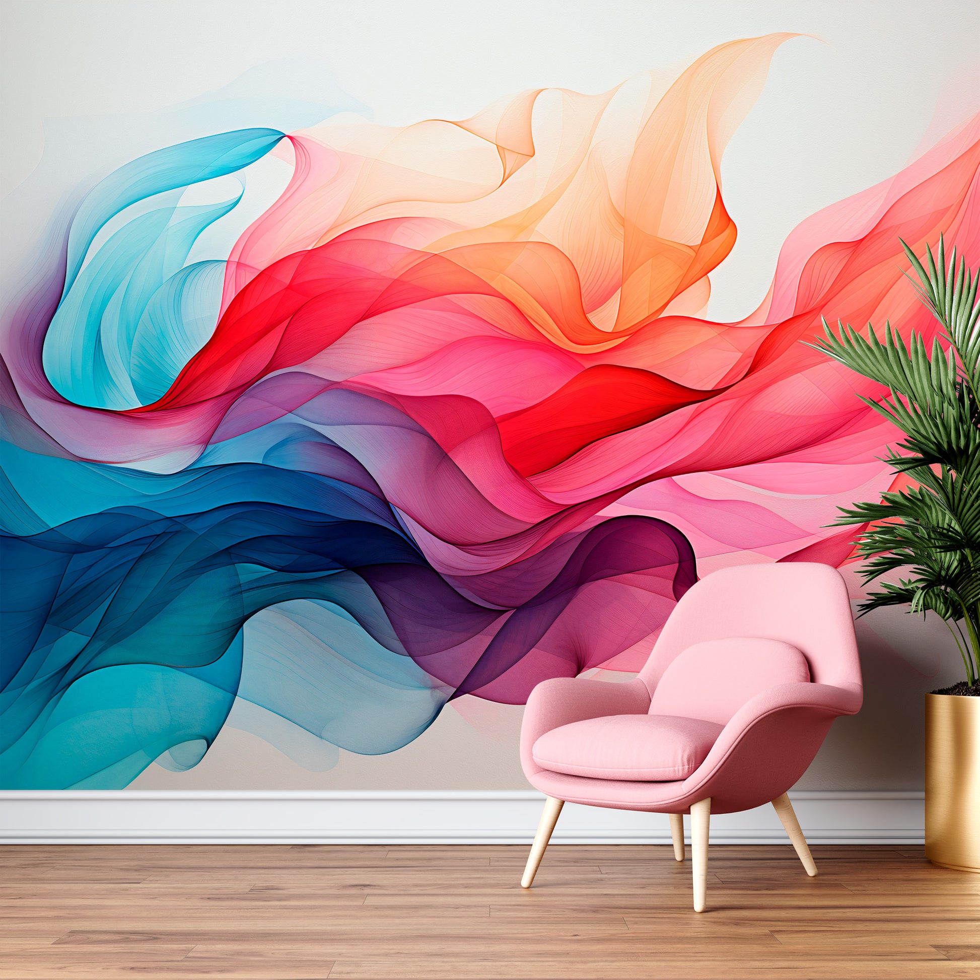 Vivid Abstract Colors Self-Adhesive Decor
