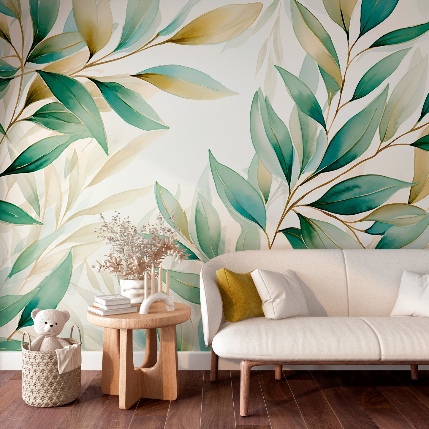 Easy Application Green Plants Wallpaper
