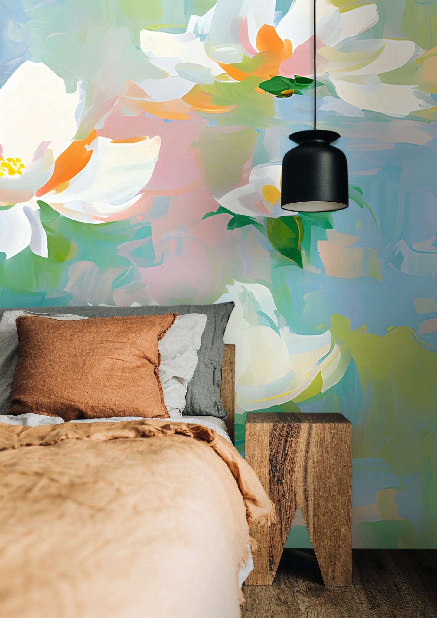 Artistic Peel and Stick Floral Scene