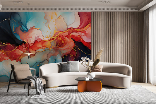 Alcohol Ink Wallpaper for Vibrant Wall Decor