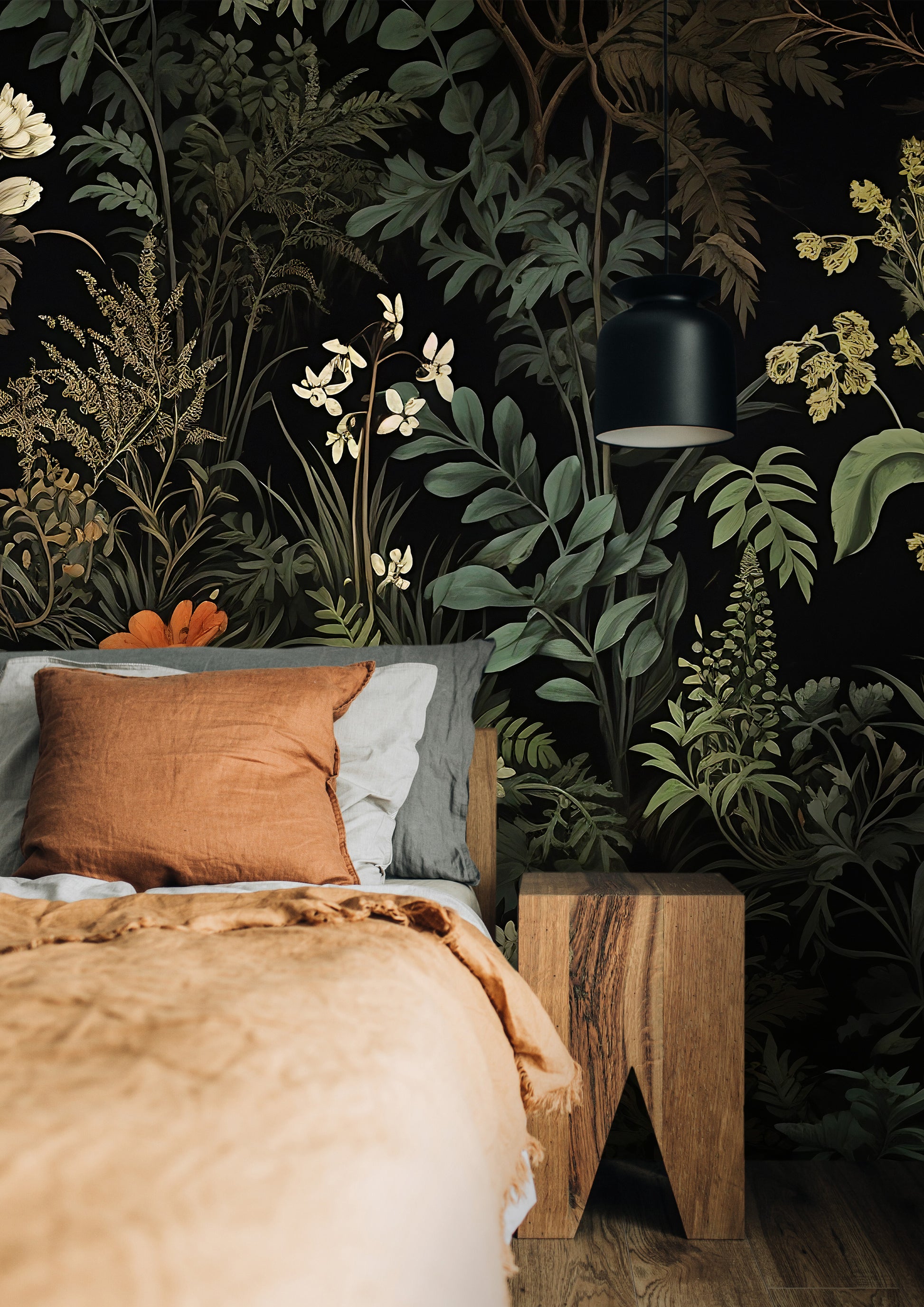 Botanic Living Room Wallpaper - Nature-Inspired Decoration