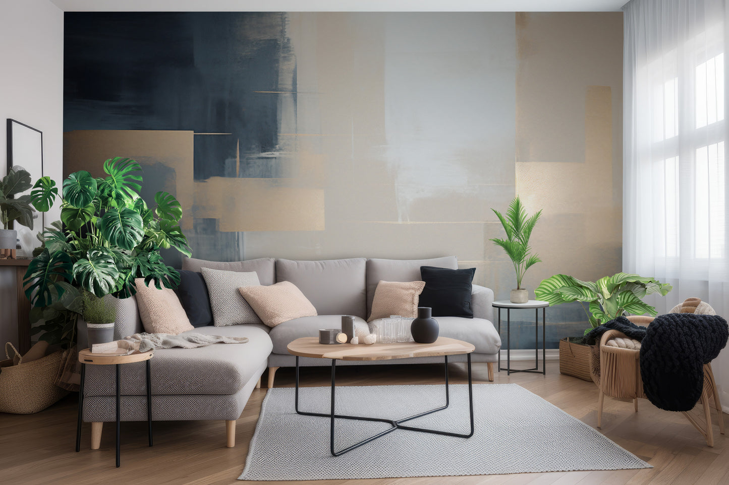 Abstract Peel and Stick wallpaper, Temporary Wallpaper, Removable and Renter friendly Wall Decor, Abstract Wall Art