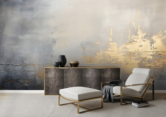 Temporary Watercolor Abstract Wall Mural - Captivating Design