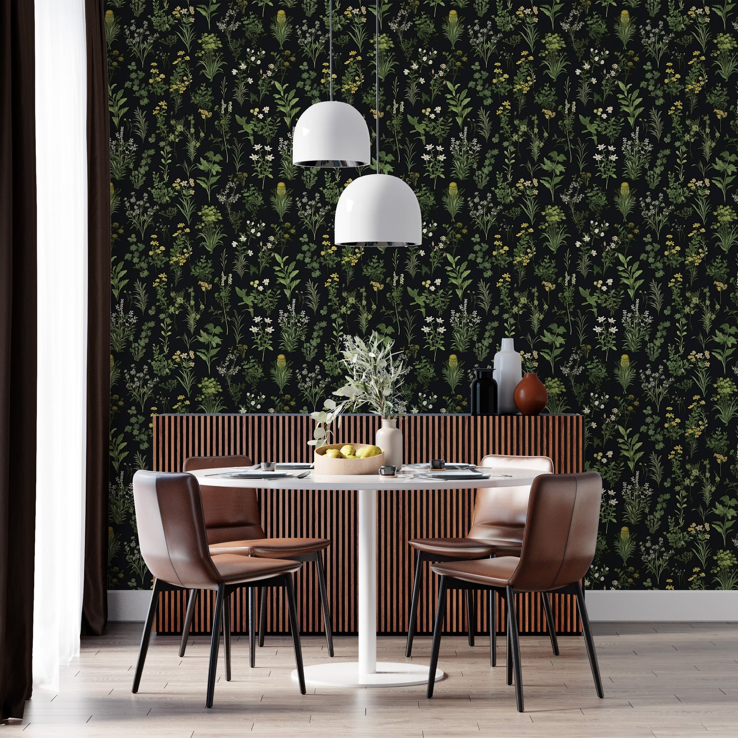 Elegant Dark Floral Wall Art