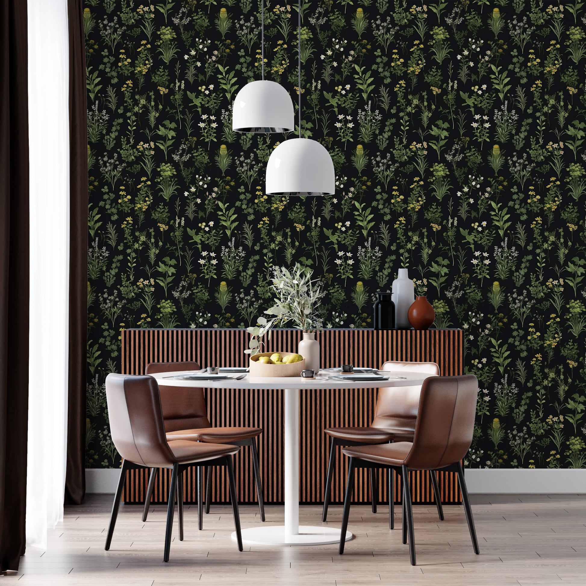 Elegant Dark Floral Wall Art