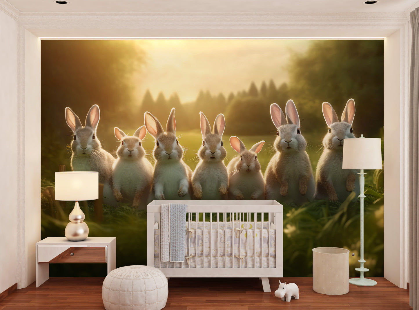 Whimsical Bunny Wall Decoration for Kid-Friendly Spaces