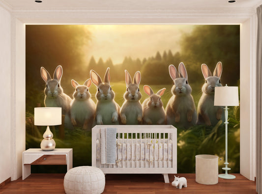 Whimsical Bunny Wall Decoration for Kid-Friendly Spaces