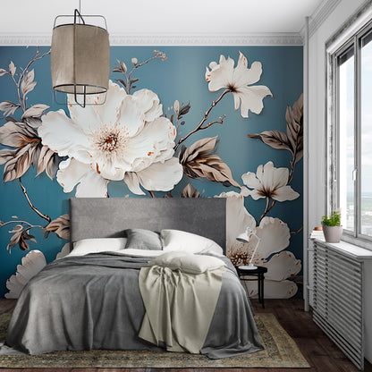Nature-Inspired Removable Floral Mural