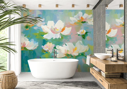 Floral Landscape Wallpaper Design