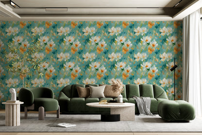 Monet Style Floral Pattern for Walls