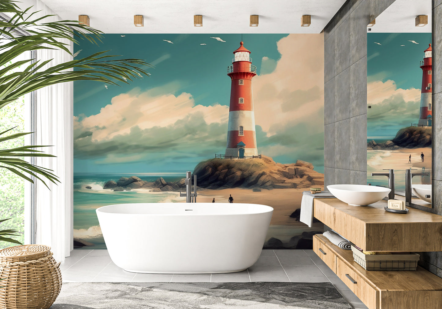 PVC-Free Coastal Wall Covering for an Environmentally Conscious Home