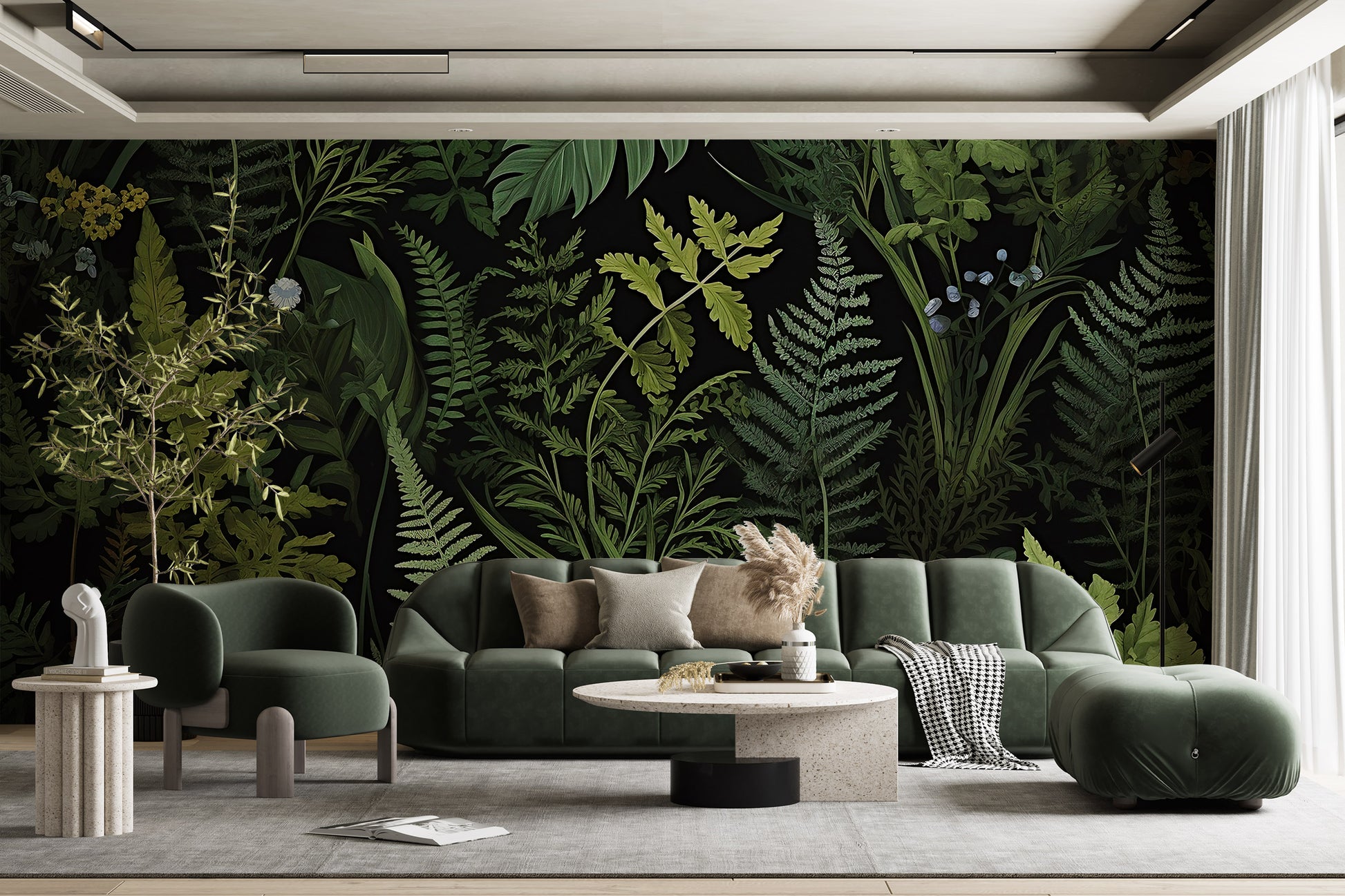 Fern Removable Wallpaper - Eco-Friendly Botanical Mural