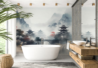 Elegant Japanese Landscape Wall Poster