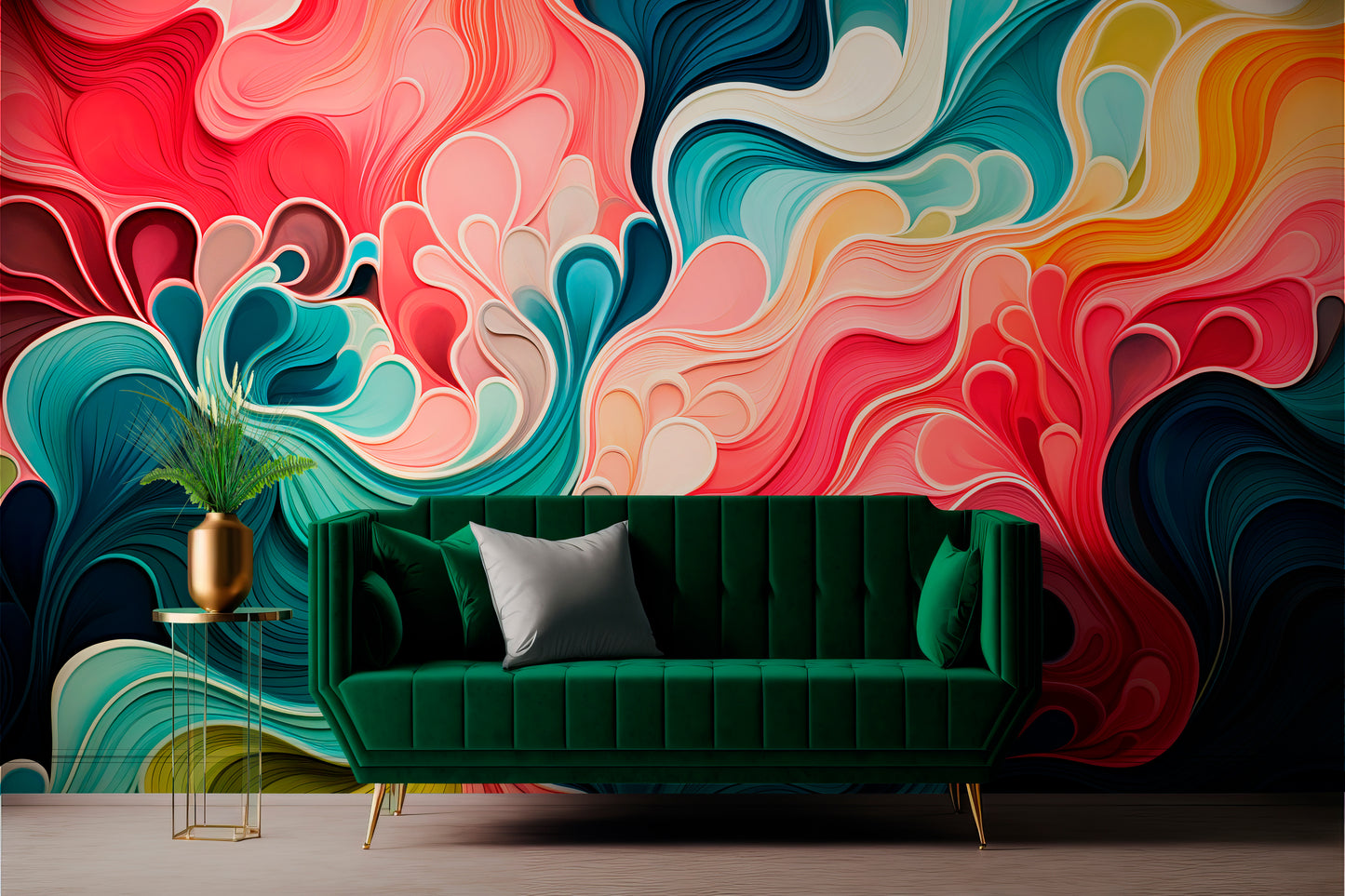 Colorful Splash Peel-and-Stick Mural