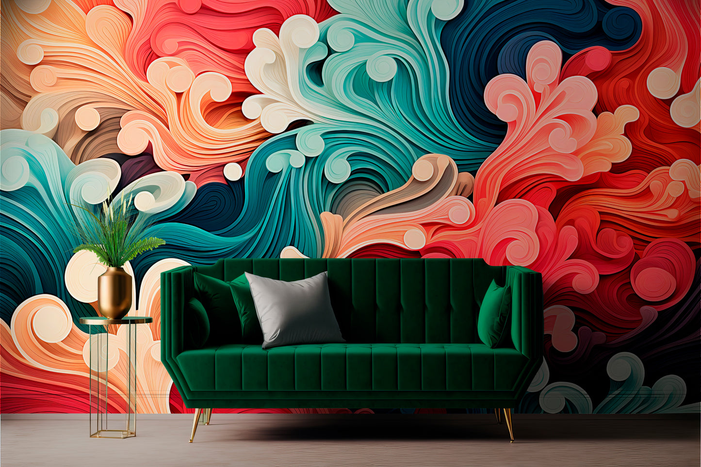 "Peel-and-Stick Multicolor Mural for Easy Decoration