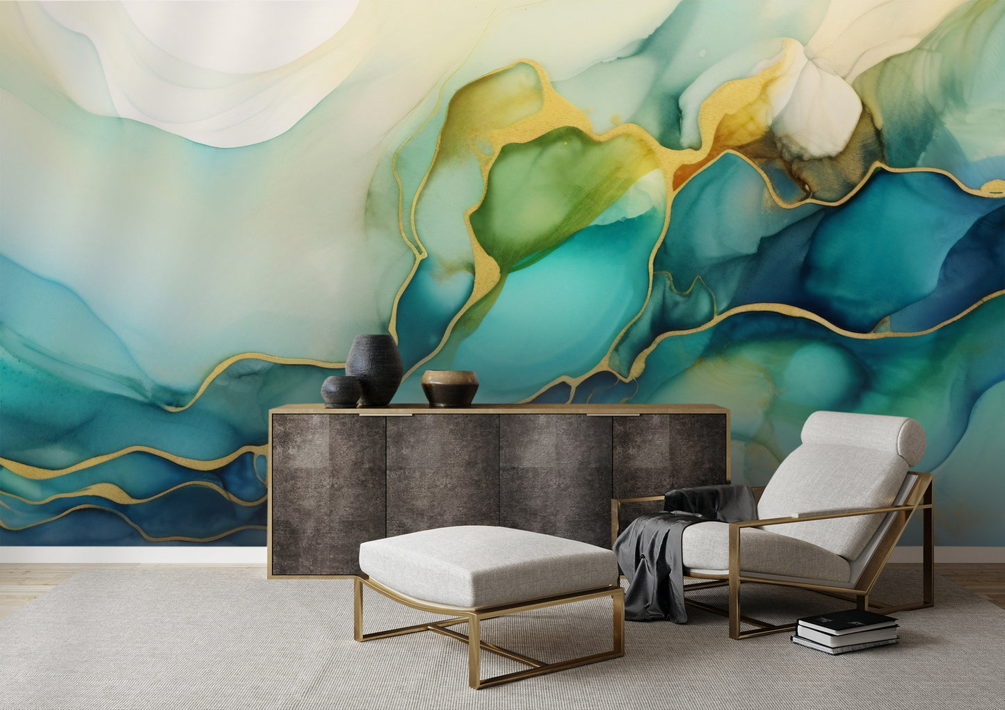 Abstract Fluid Art Wallpaper for Unique Wall Decor