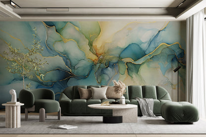 Abstract Alcohol Ink Artwork for Modern Interiors