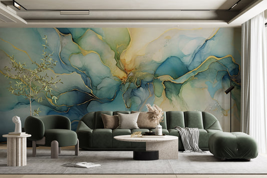 Abstract Alcohol Ink Artwork for Modern Interiors