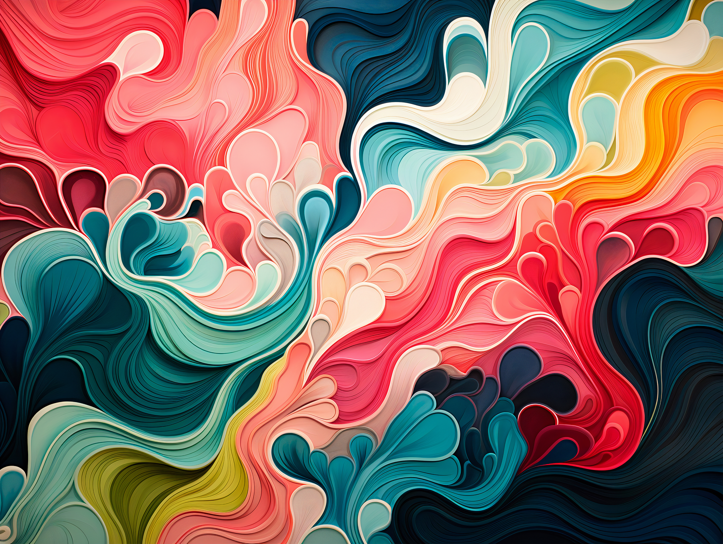 Peel and Stick Colorful Abstract Wallpaper