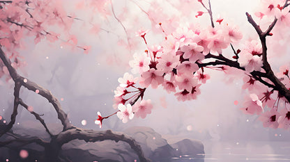 Handcrafted Sakura Branch Wall Design