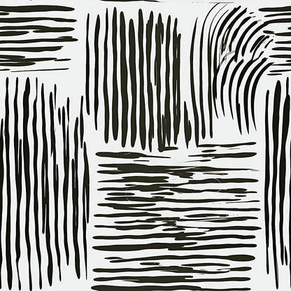 Stylish Black Brush Stroke Wall Art - Modern Interior Design