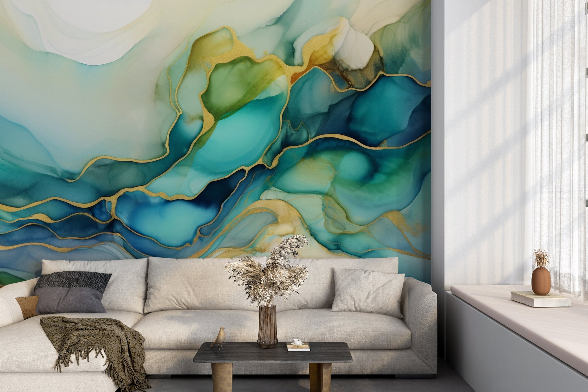 Fluid Art Wallpaper for Modern Home Decor
