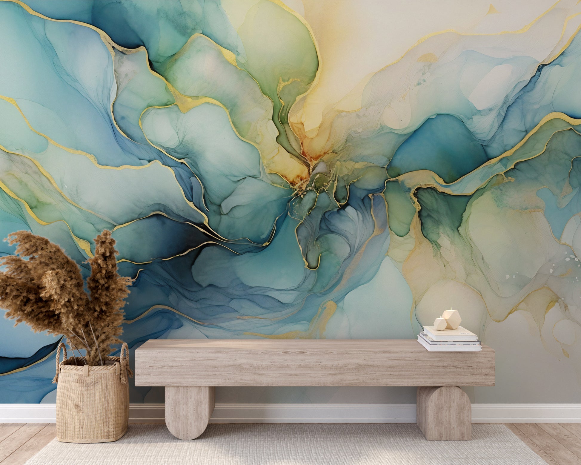 Watercolor Abstract Mural for Walls
