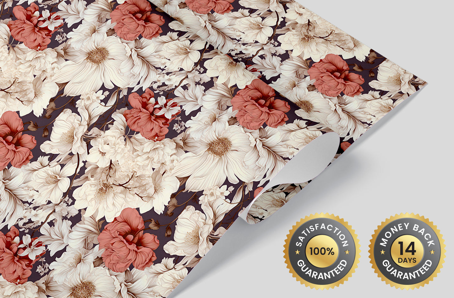 Elegant Floral Pattern Peel & Stick Wallpaper