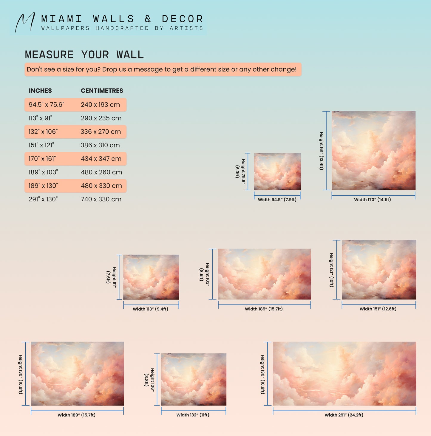 Dreamy Pink Clouds Wall Art