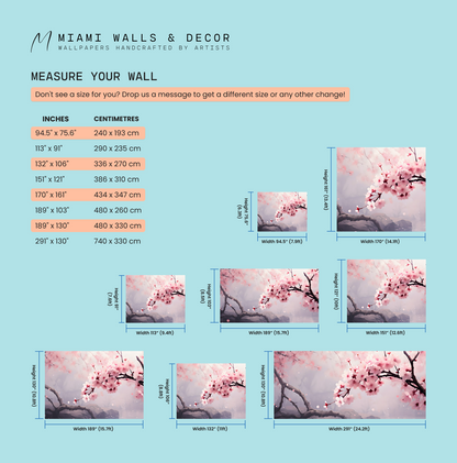 Timeless Pink Floral Wall Mural