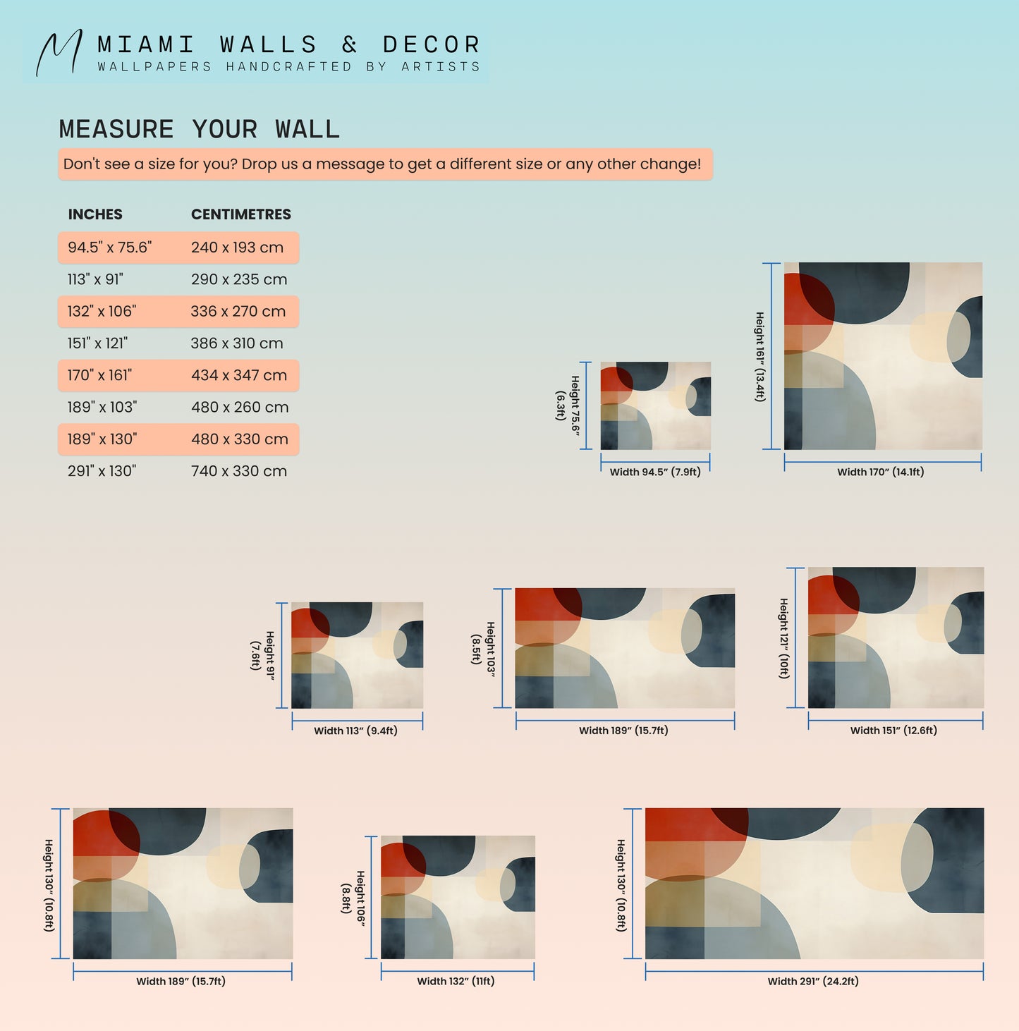 Watercolor Abstract Art Wallpaper | Aesthetic Boho Print Wall Mural | Peel and Stick Color Paintbrush Wallpaper