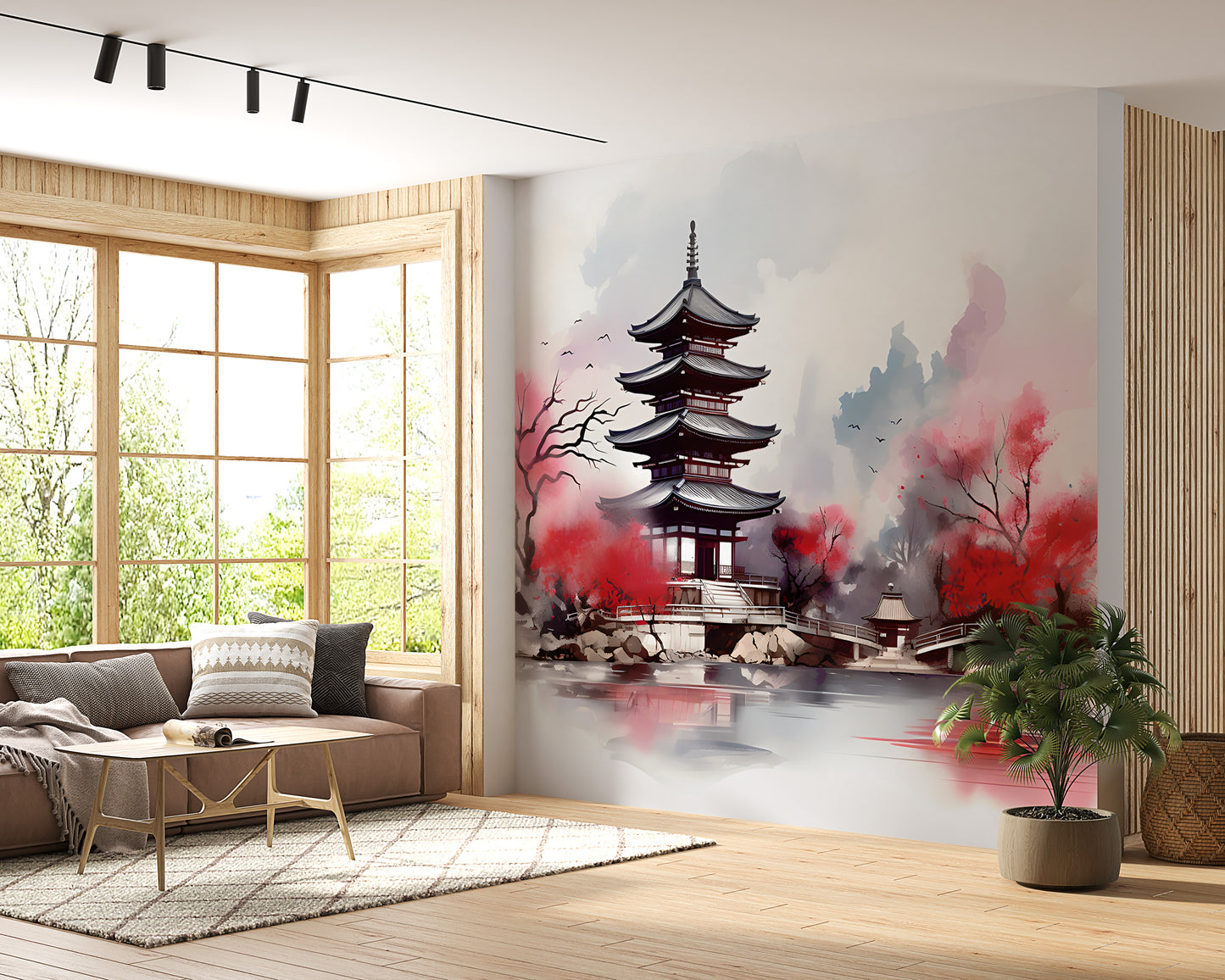 Moody Chinese Style Peel and Stick Mural