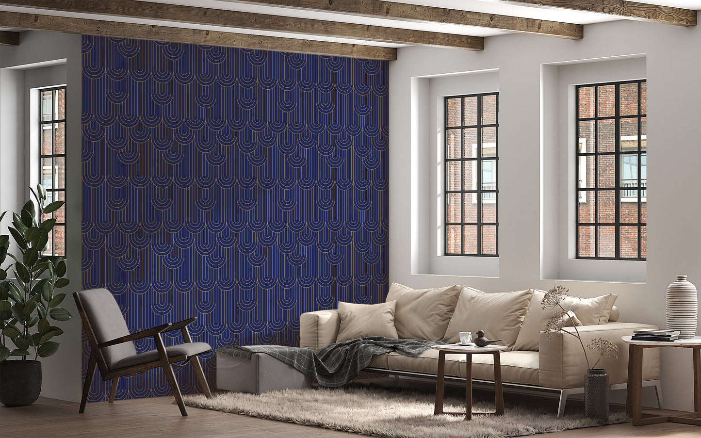 Dark Home Decor Wallpaper with Timeless Art Deco Inspired Design