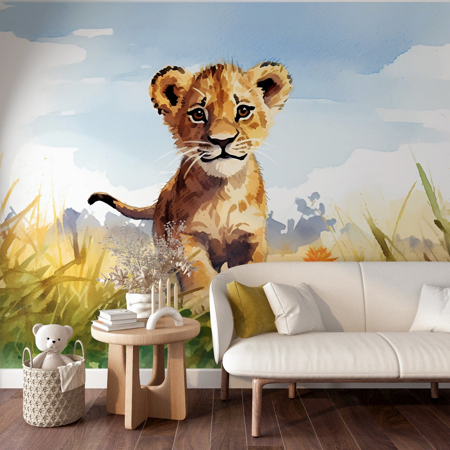 Vibrant Lion Peel and Stick Wall Covering