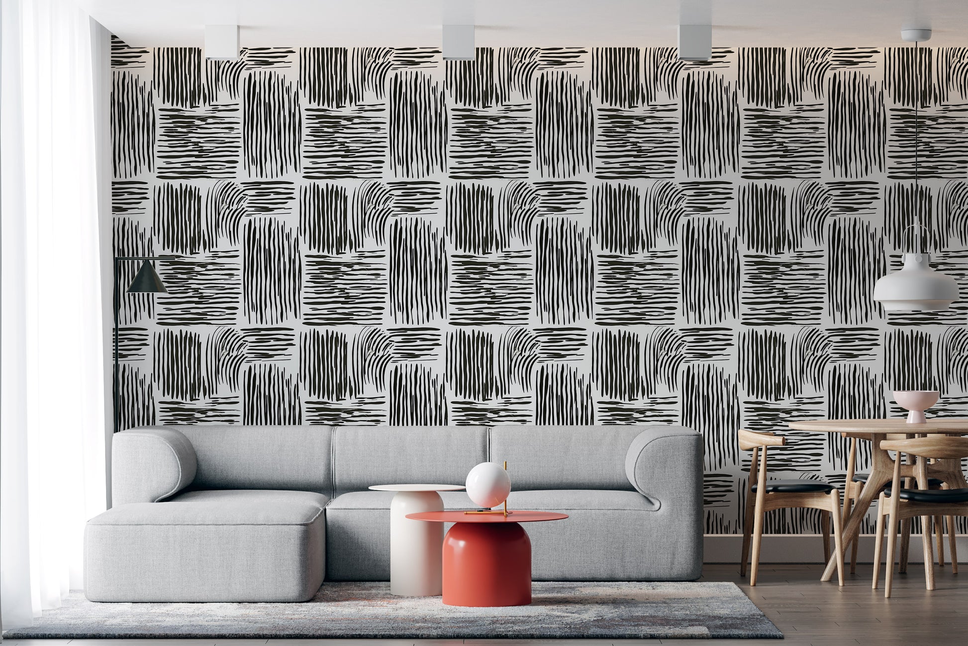 Easy-to-Apply Peel and Stick Wall Art - Abstract Brush Stroke