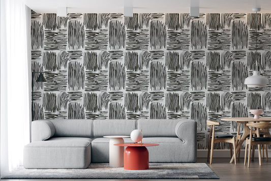 Easy-to-Apply Peel and Stick Wall Art - Abstract Brush Stroke