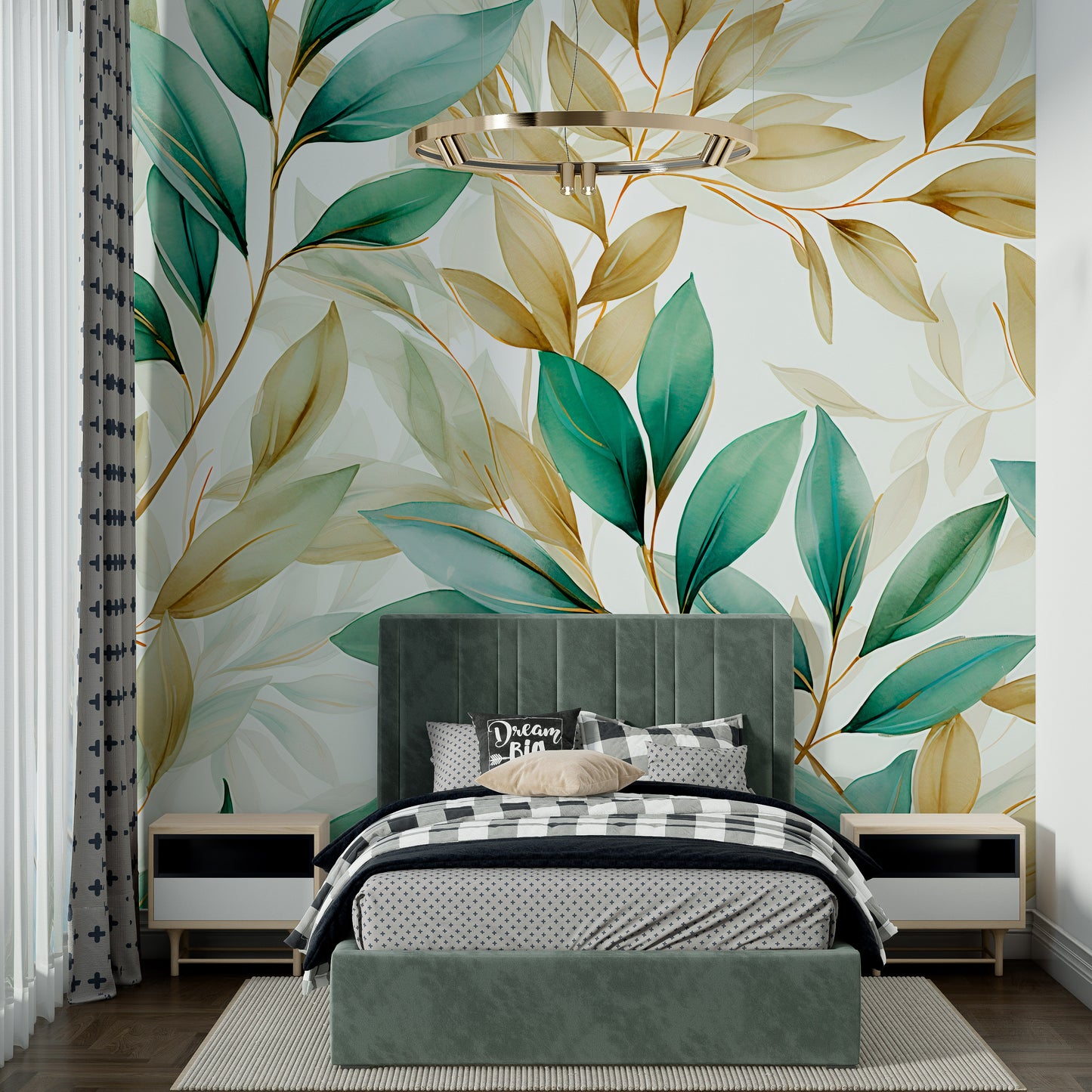  Elegant Gold Plants Wallpaper for Interiors