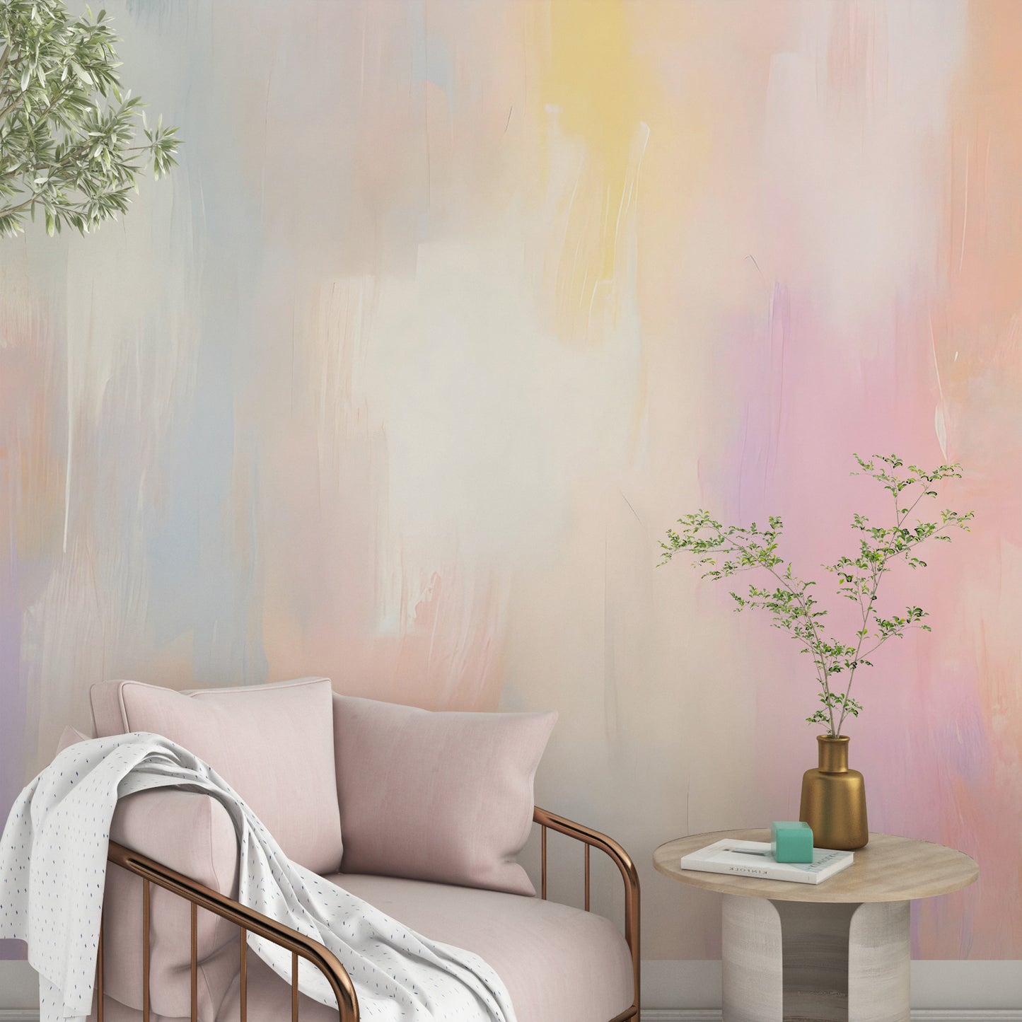 Modern Abstract Pink Wall Art