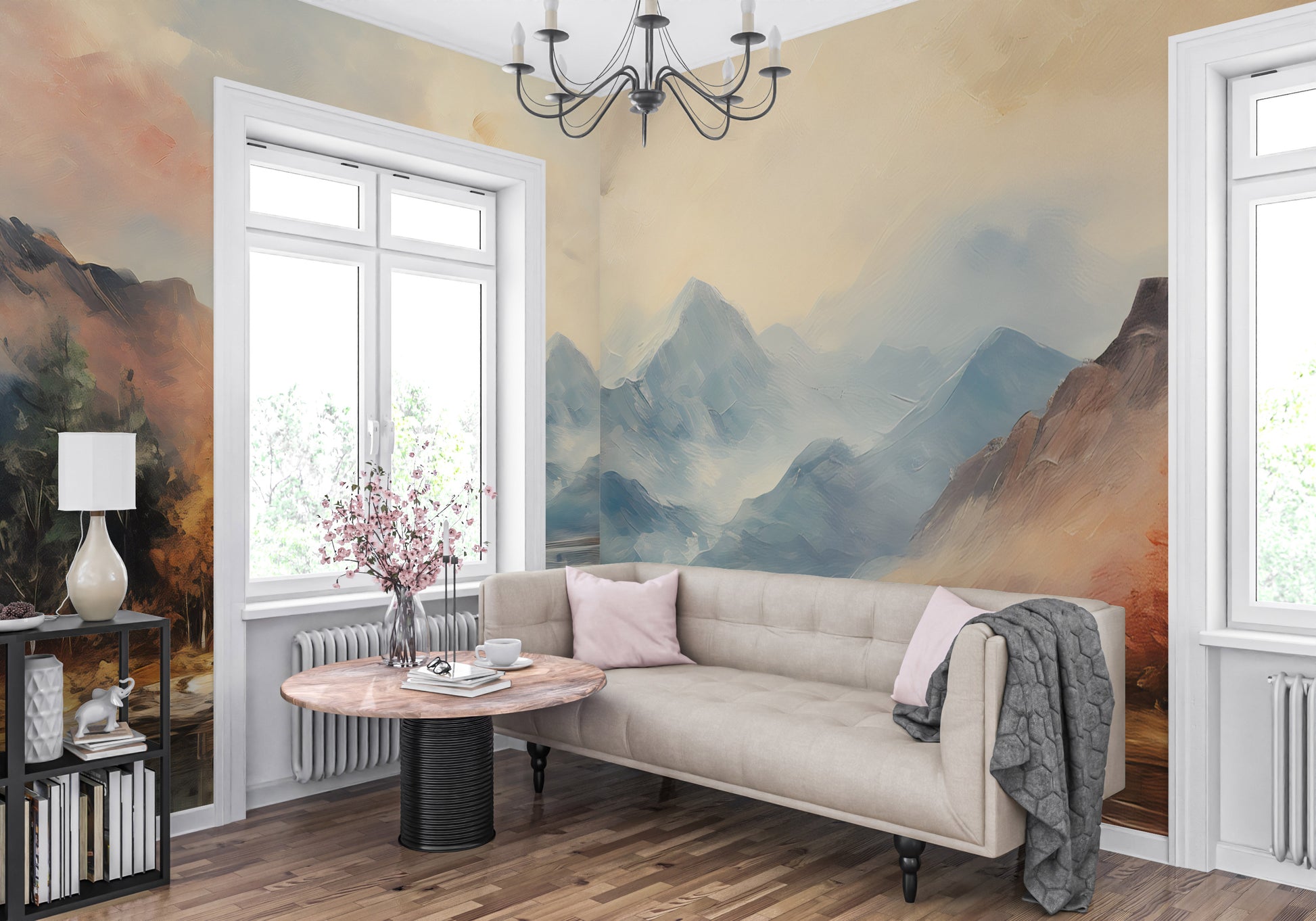 Beautiful Watercolor Trees Wall Mural