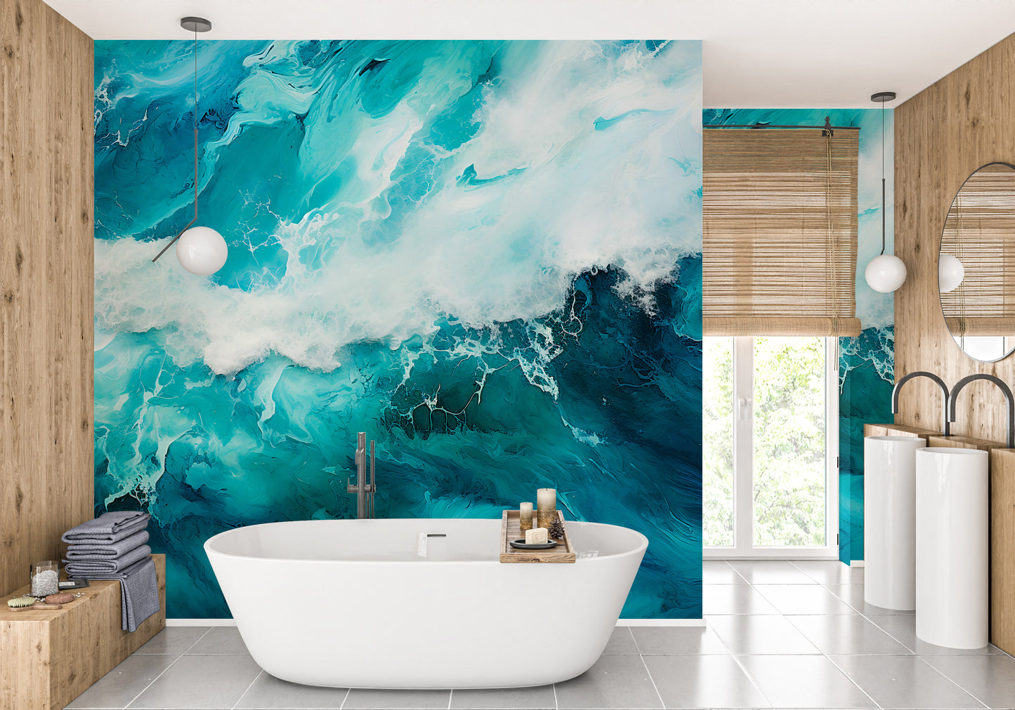 Tranquil Ocean Scene Wall Mural