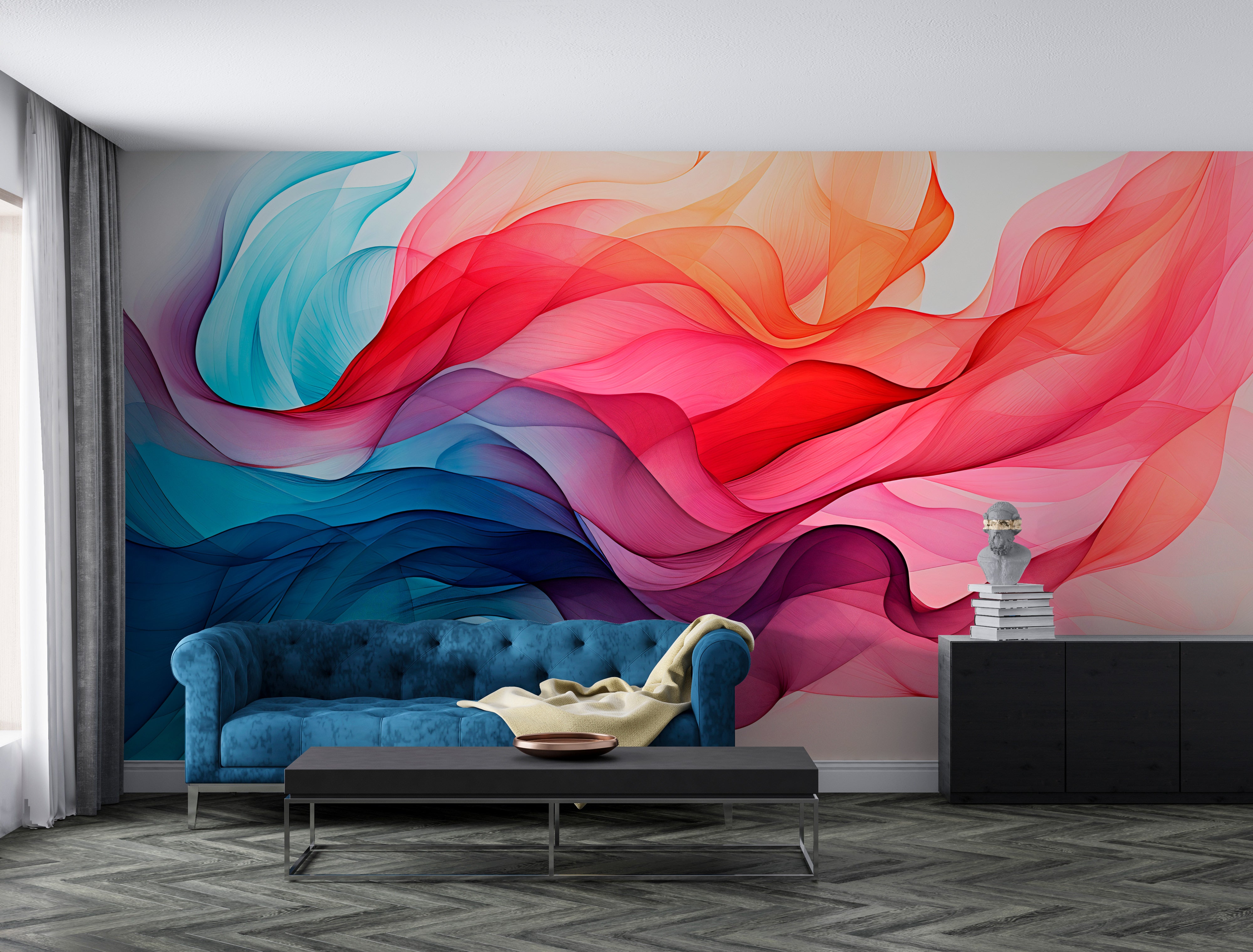 Mural Abstract Full Color Abstract Wall Murals – Miami Walls and Decor