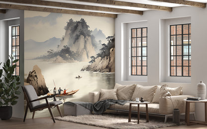 Artistic Removable Ink Wash Wall Decor