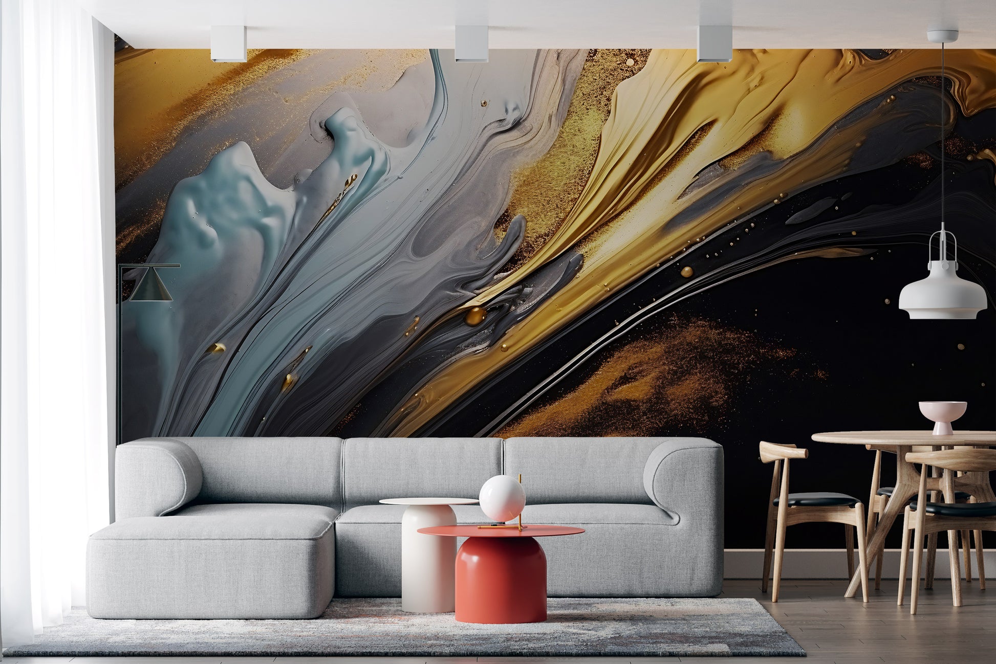 Versatile Living Room Wall Art with Contemporary Abstract Design