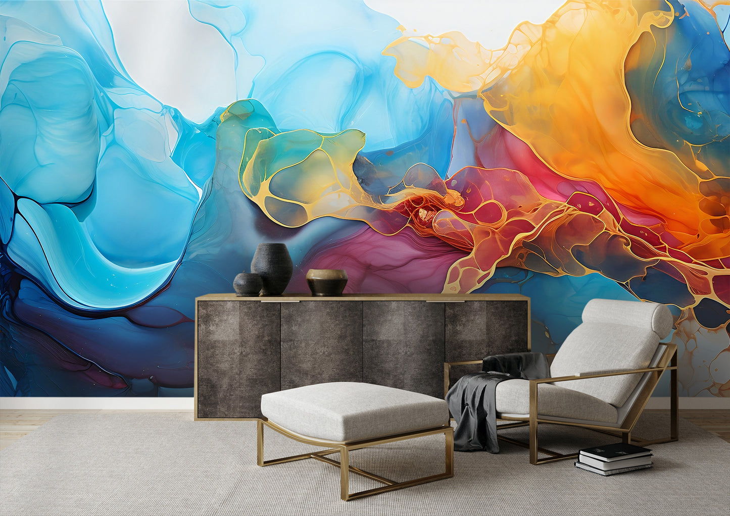 Removable Mural with Self Adhesive Feature for Convenient Application