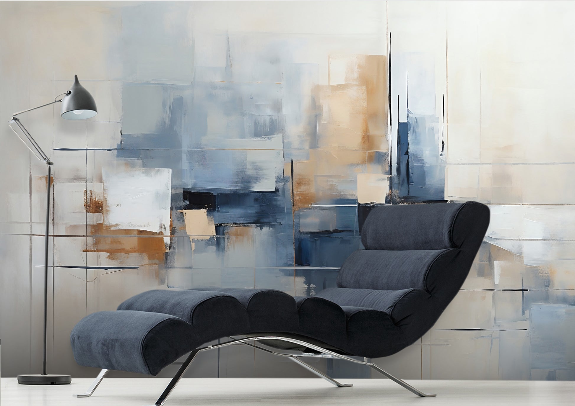 Renter Friendly Abstract Wall Mural - Earthy Color Palette
