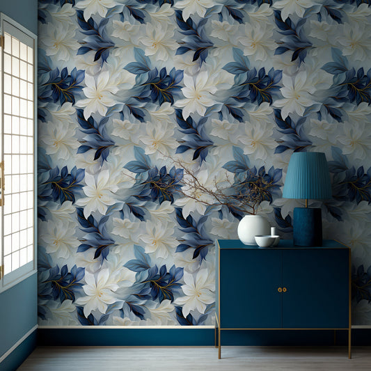 Botanical Removable Wallpaper with Colorful Florals